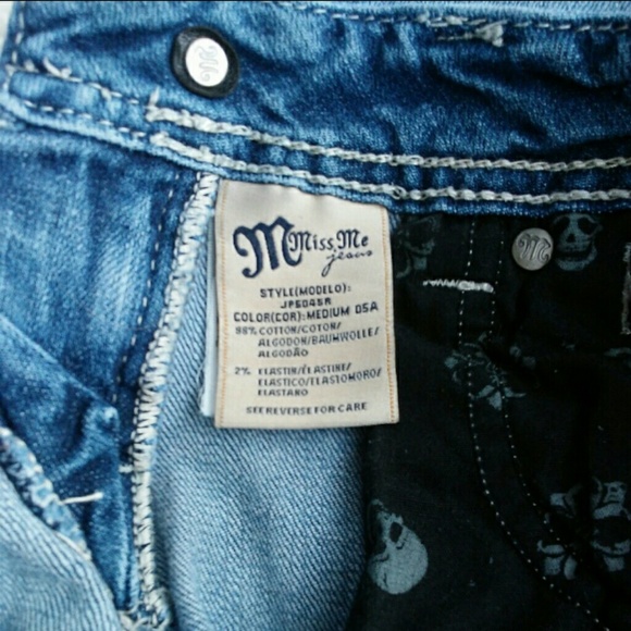 Miss Me Boot Cut Modelo Jeans Cross Design Sz 26 - Picture 7 of 8